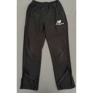 Vintage Y2K New Balance Jogger Pants Mens Sz Large Black Spell Out Zipper Cuffs